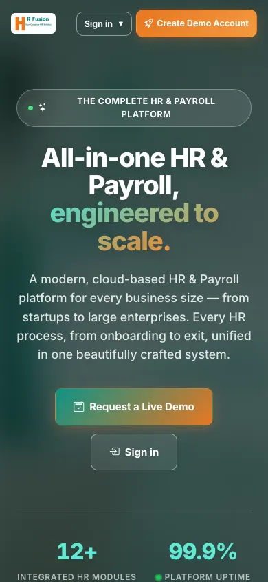 HR Fusion — Mobile view