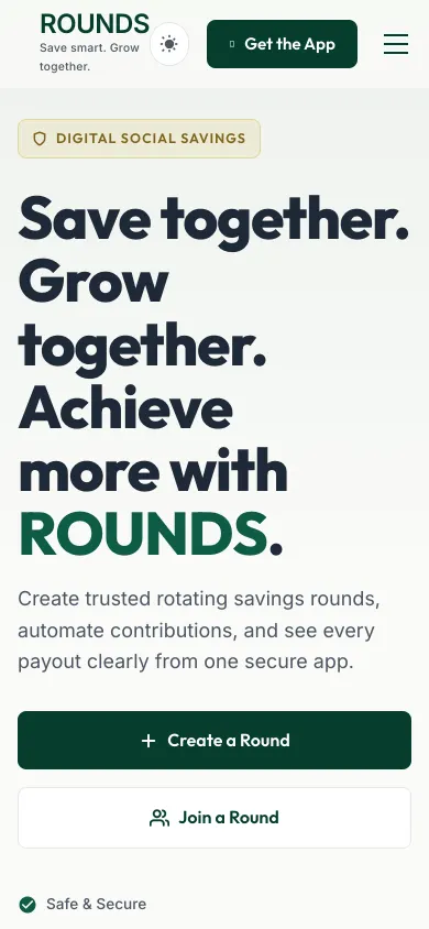 Rounds — Mobile view